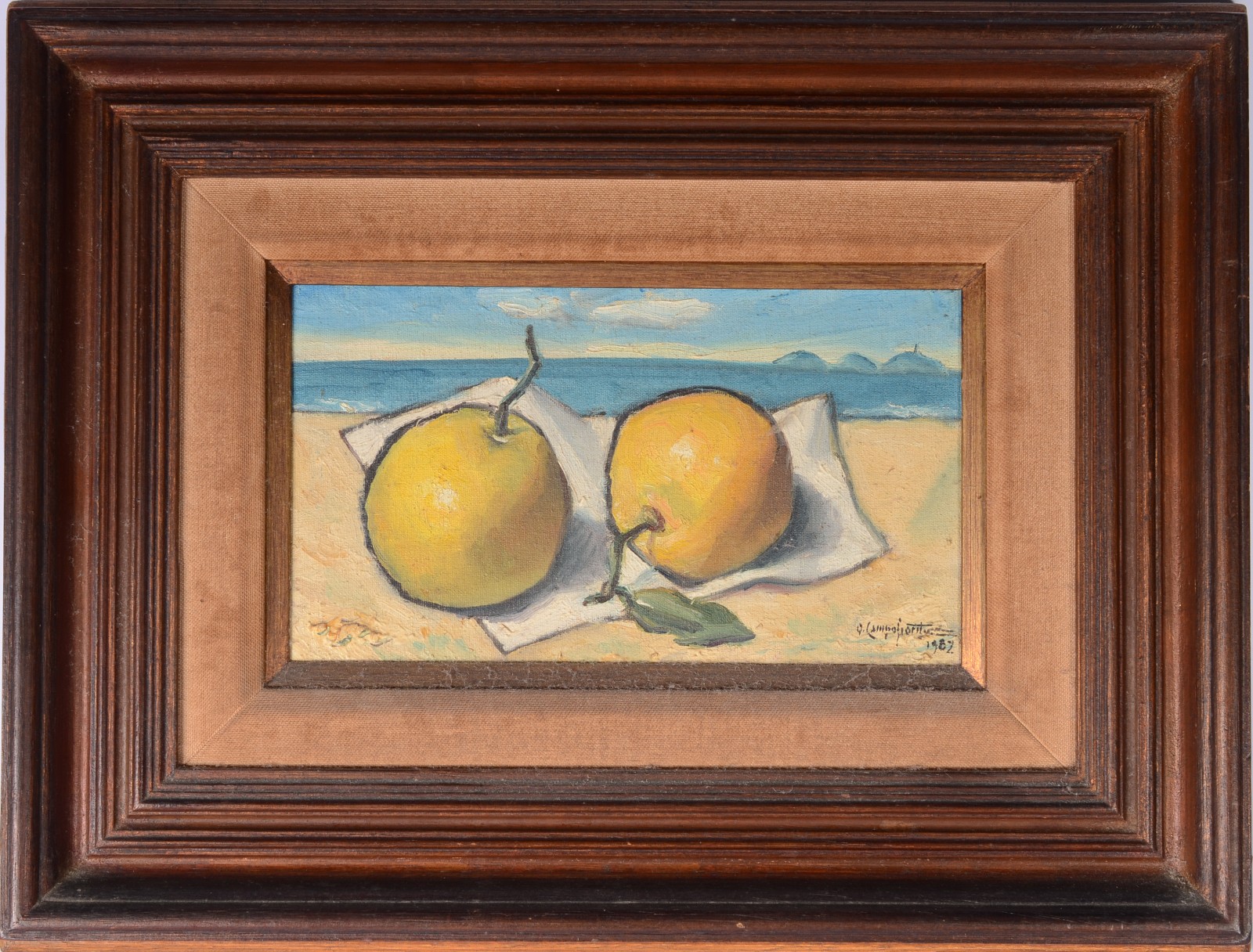 Quirino Campofiorito (1902-1993), Frutas com marinha ao fundo - foto 2 de 5