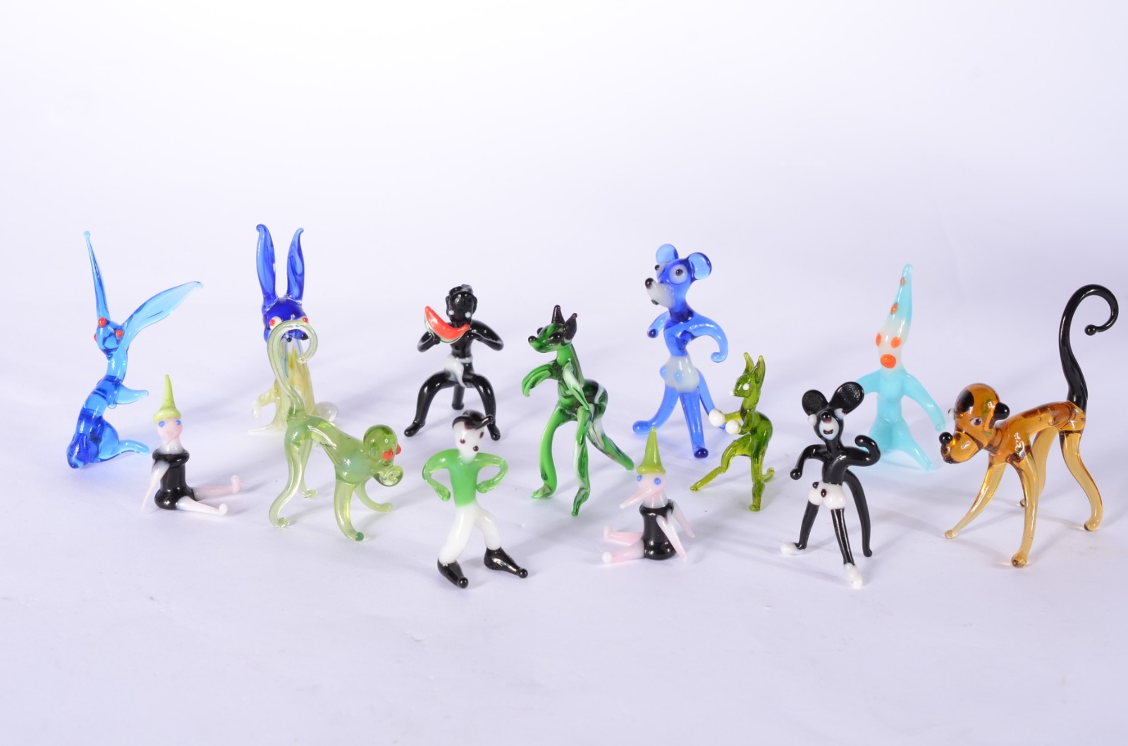Lote com 13 miniaturas diversas de murano. - foto 1 de 4