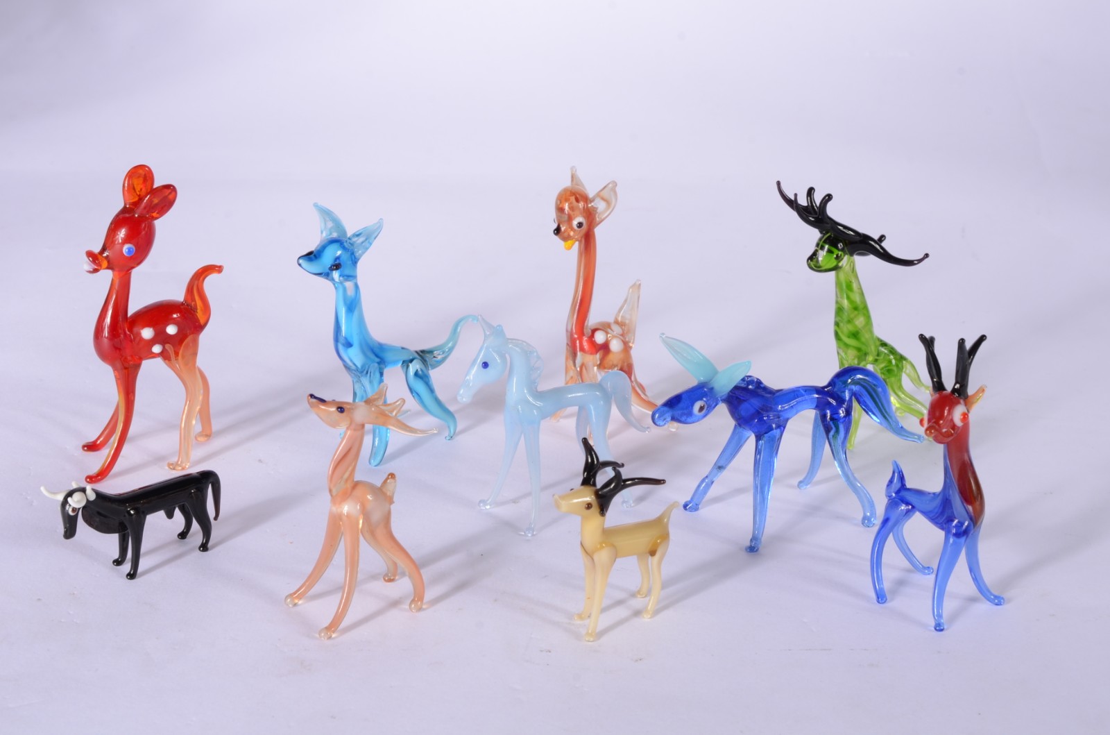 Lote com 10 miniaturas de murano diversas. - foto 1 de 3
