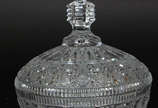 Compoteira de cristal lapidado europeu  - Compoteira de cristal lapidado europeu 