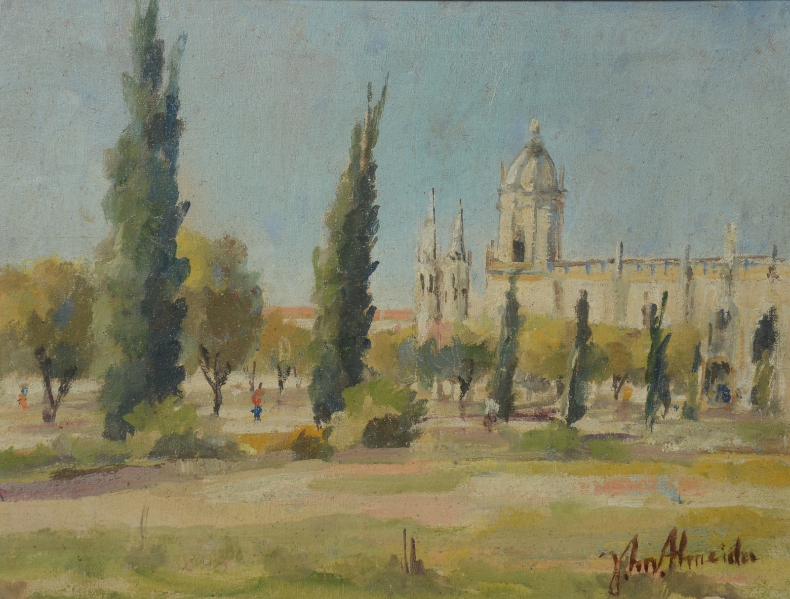 José Maria de Almeida (1906-1955), Paisagem com igreja - foto 1 de 5