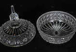 Compoteira de cristal lapidado europeu  - Compoteira de cristal lapidado europeu 