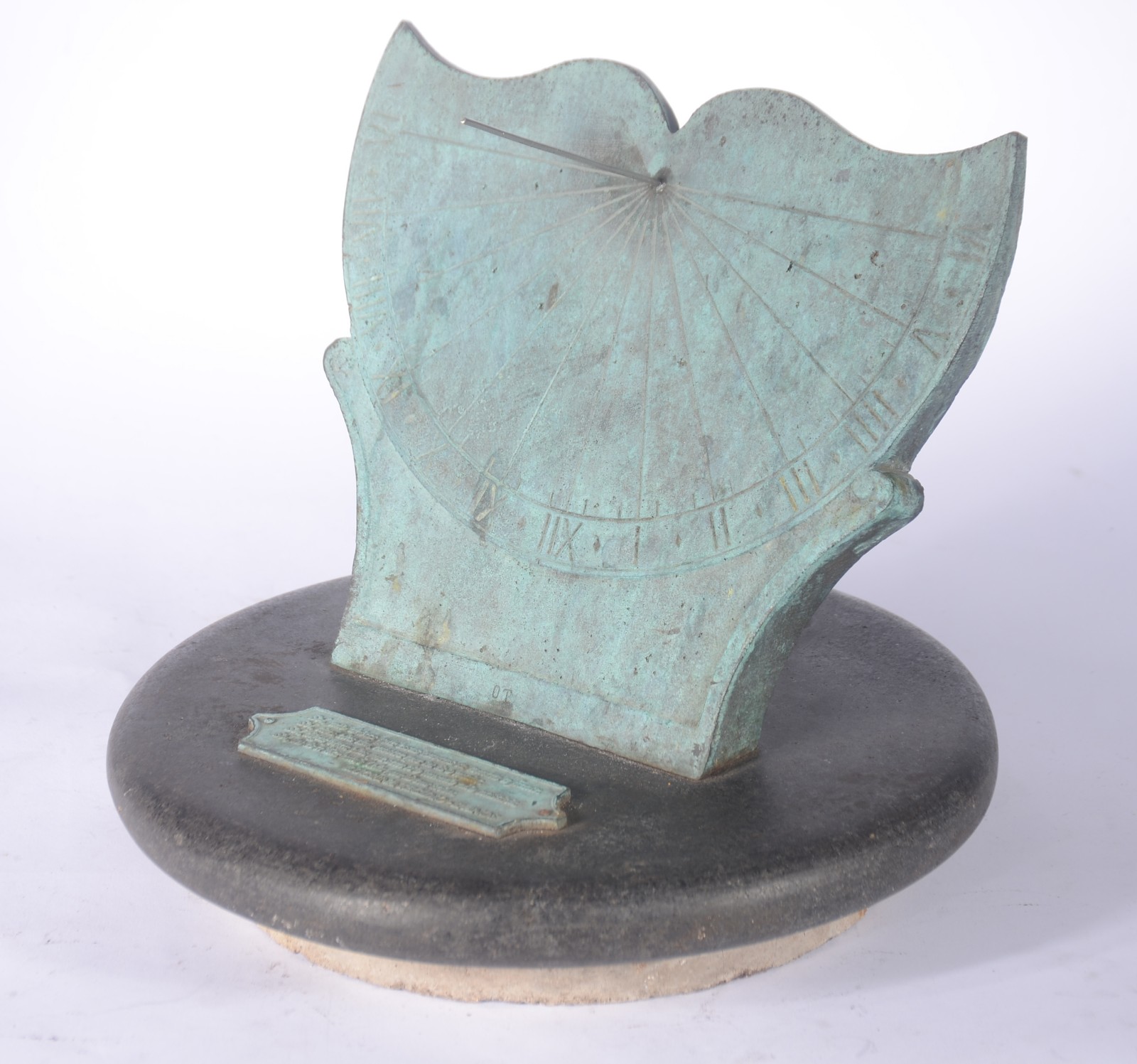 "Relógio de sol" de bronze com base de mármore. - foto 1 de 7