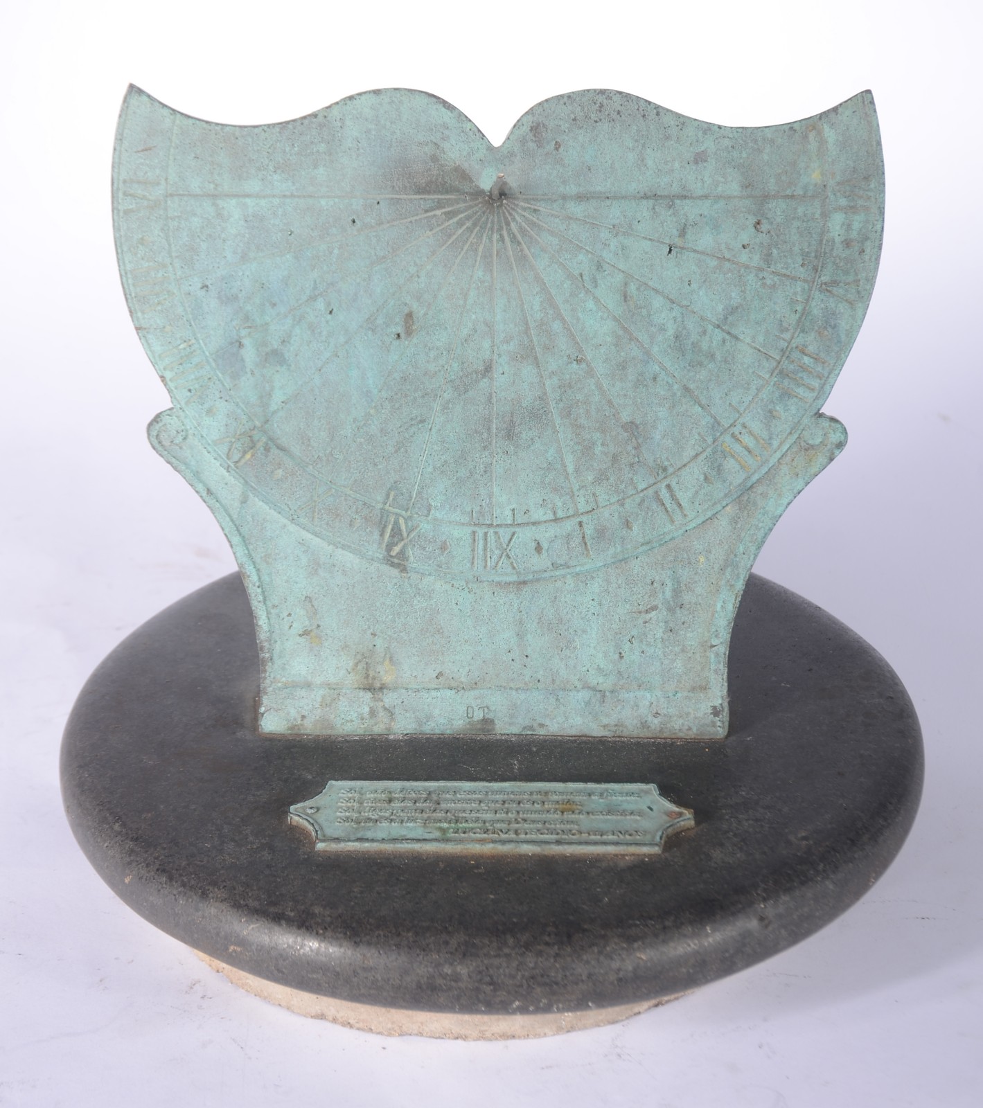 "Relógio de sol" de bronze com base de mármore. - foto 2 de 7