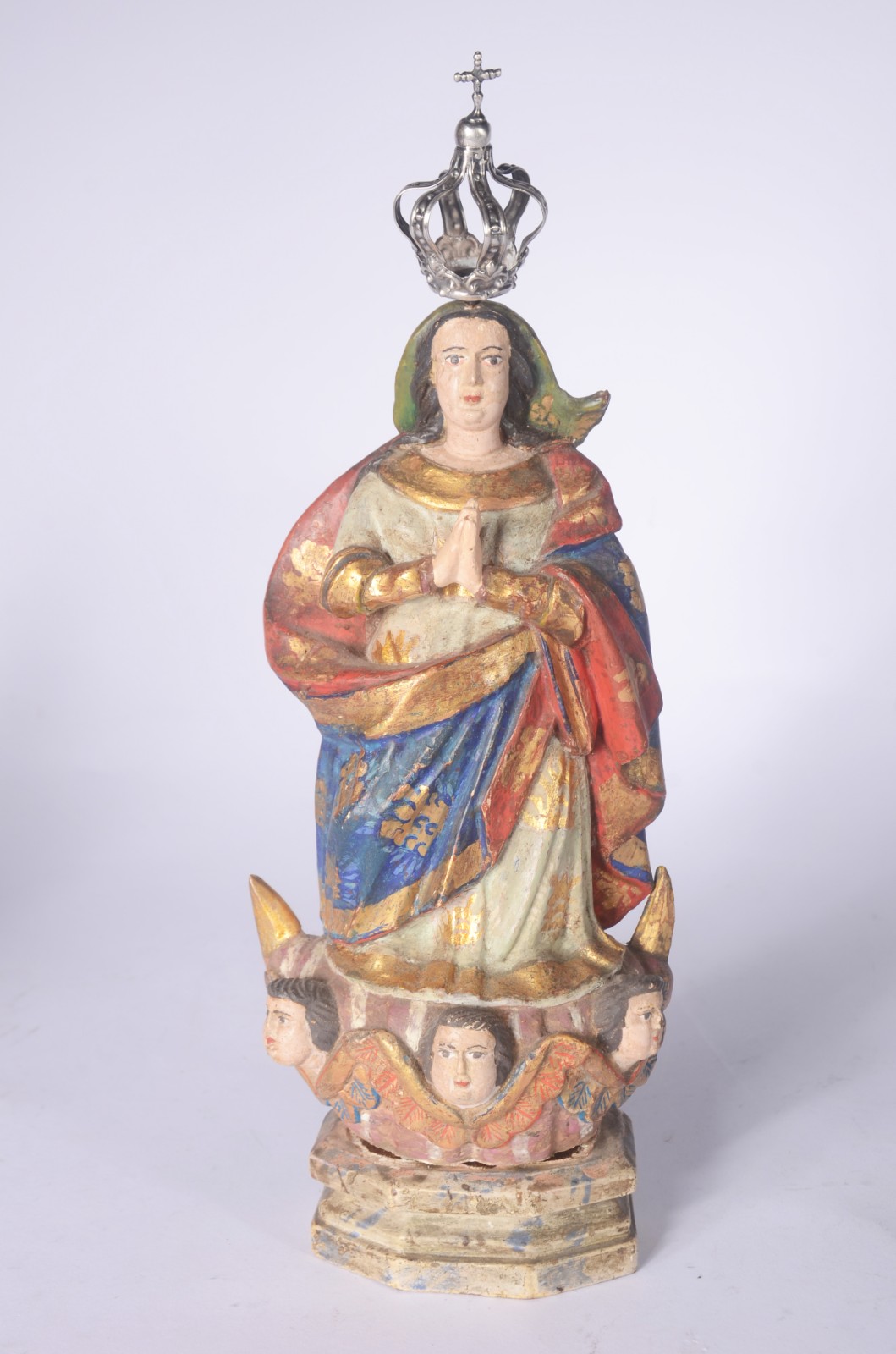 Nossa Senhora da Conceição - Antiga imagem de madeira policromada e... - foto 1 de 8