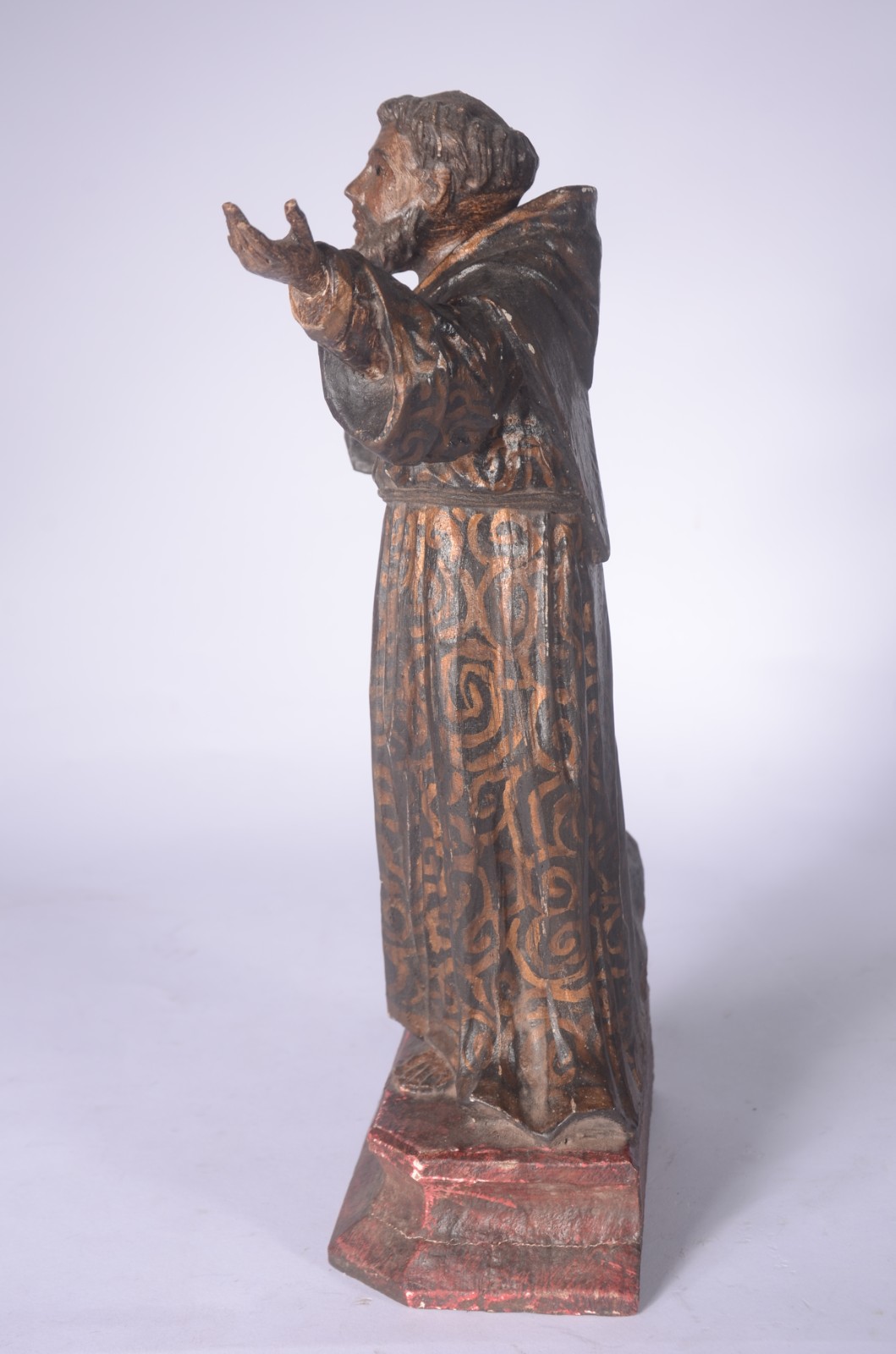 São Francisco - Antiga Imagem de madeira policromada. Século XIX. - foto 6 de 7