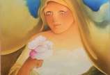 SAMI MATTAR (1930), Mulher com Flor - Óleo sobre tela.