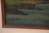 Alberto Mattera (1925), Paisagem - Óleo sobre tela. Com craquelê.