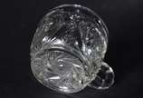 Grande fruteira/poncheira de cristal lapidado c... - Grande fruteira/poncheira de cristal lapidado com borda recortada, acompanham 11 canecas.