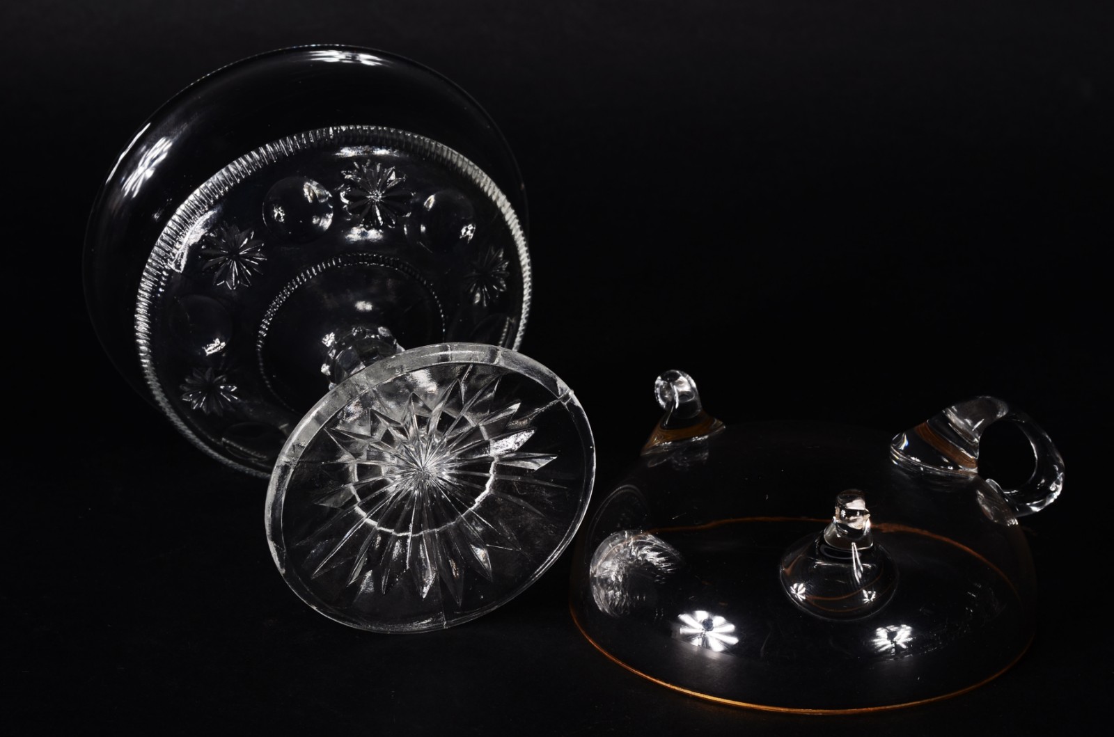 Conjunto com 8 taças com alças para sorvete de cristal com bordas... - foto 5 de 6