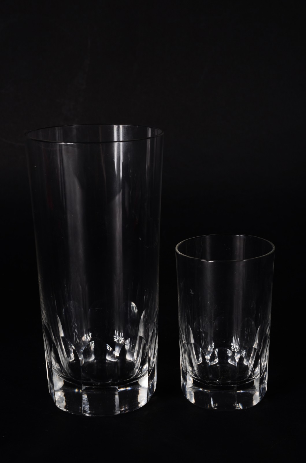Conjunto com 6 copos longos e 9 copos para batida de cristal com... - foto 2 de 6