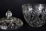 Poncheira de cristal europeu lapidado com 6 can... - Poncheira de cristal europeu lapidado com 6 canecas.