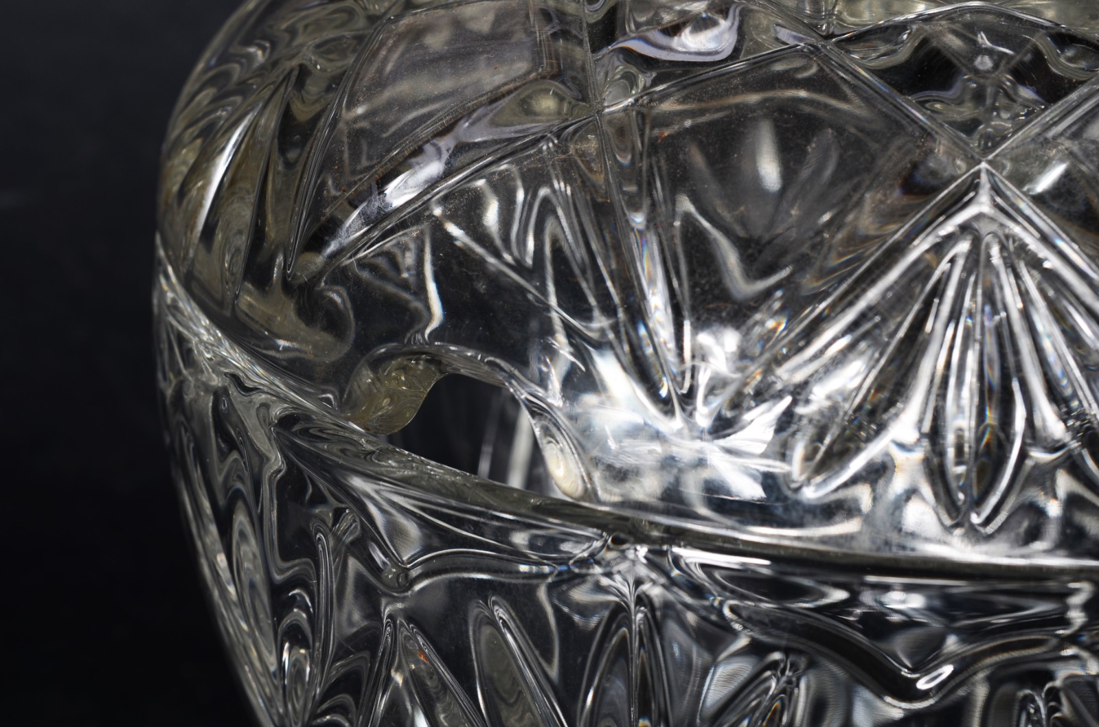 Poncheira de cristal europeu lapidado com 6 canecas. - foto 6 de 11
