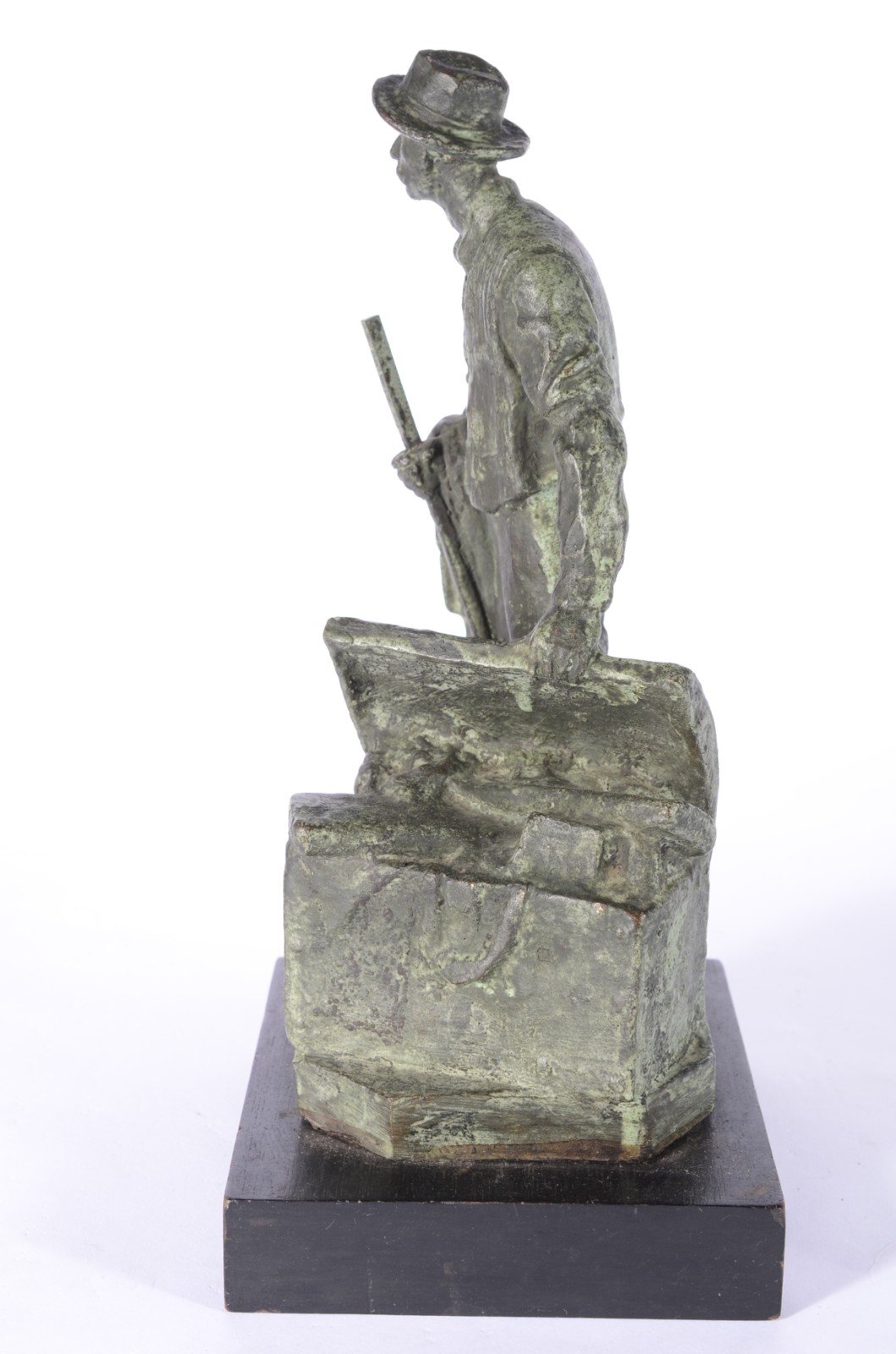Escultura de bronze patinado representando "O Mascate", base de... - foto 4 de 8