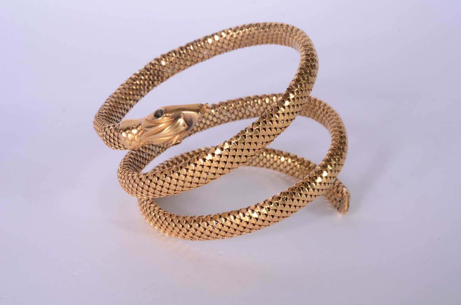 Pulseira de ouro 18 k., feitio cobra, contraste 750 mls. Peso total... - foto 1 de 8