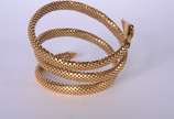 Pulseira de ouro 18 k., feitio cobra, contraste... - Pulseira de ouro 18 k., feitio cobra, contraste 750 mls. Peso total: 108 g.  (Por motivos de segurança a peça não se encontra na loja)