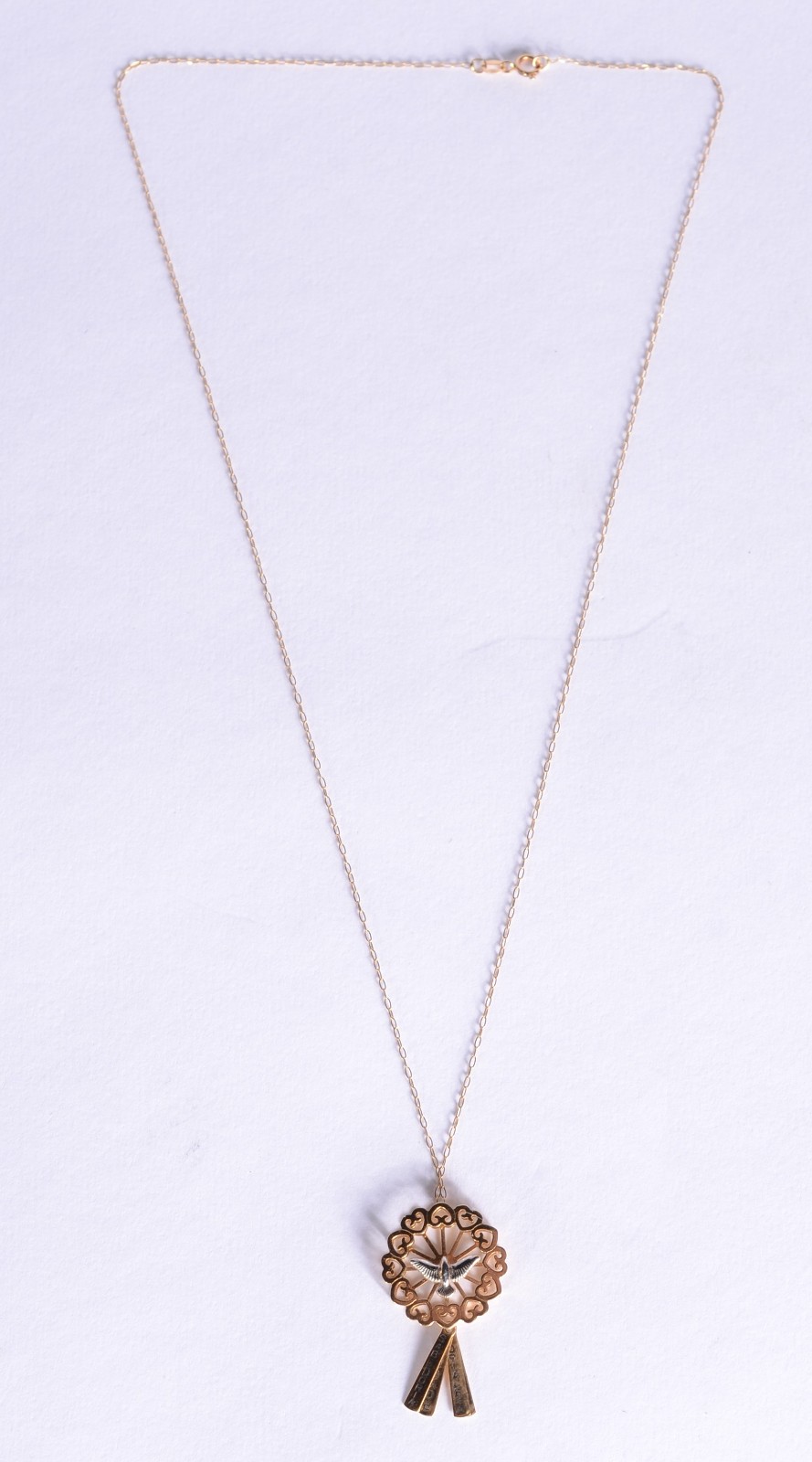 Colar com pendente no feitio de mandala de ouro 18 k., contraste 750... - foto 6 de 8