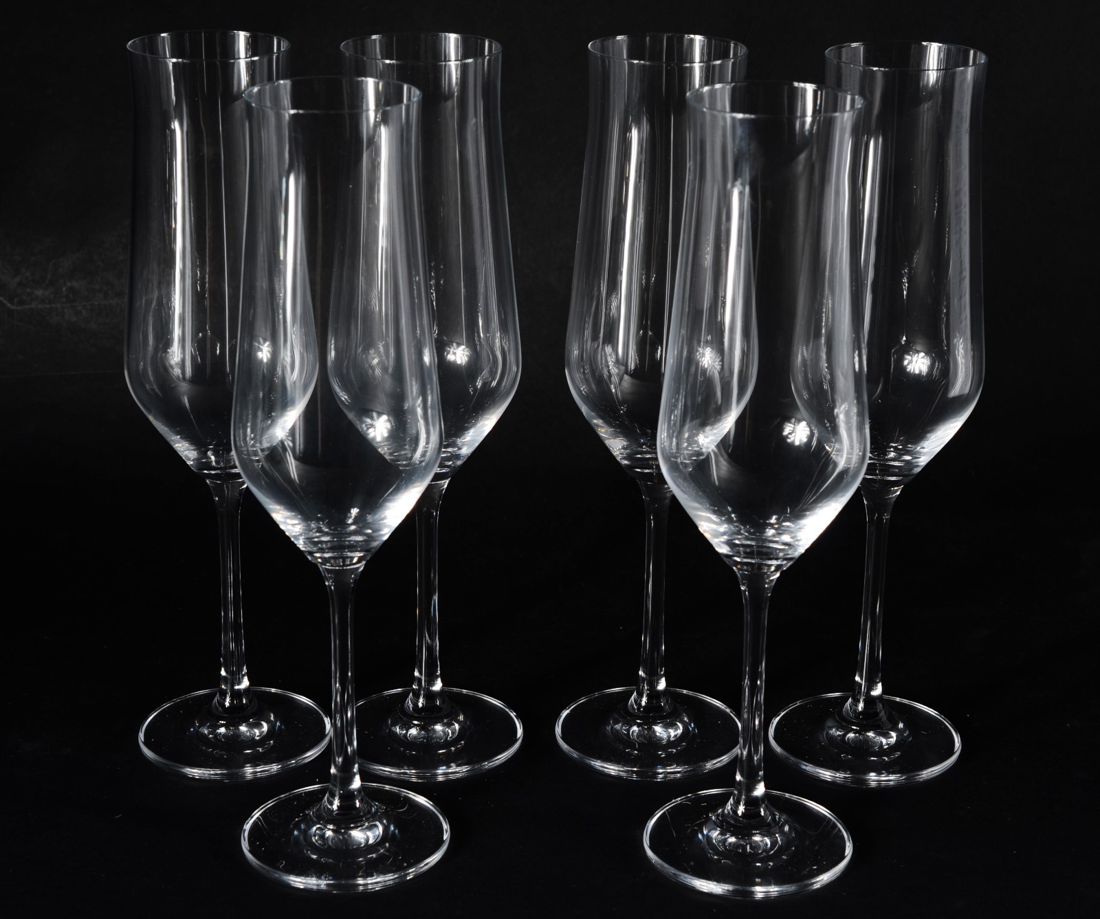 Seis flutes de cristal para champagne, 220 ml. - foto 1 de 4