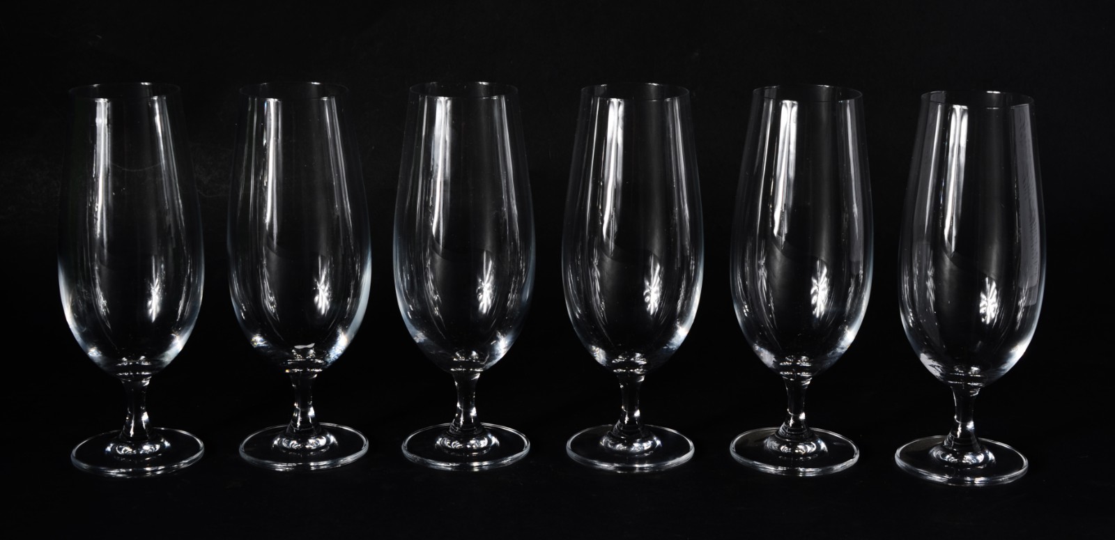 Seis taças de cristal da Bohemia para cerveja, 370 ml. - foto 1 de 4