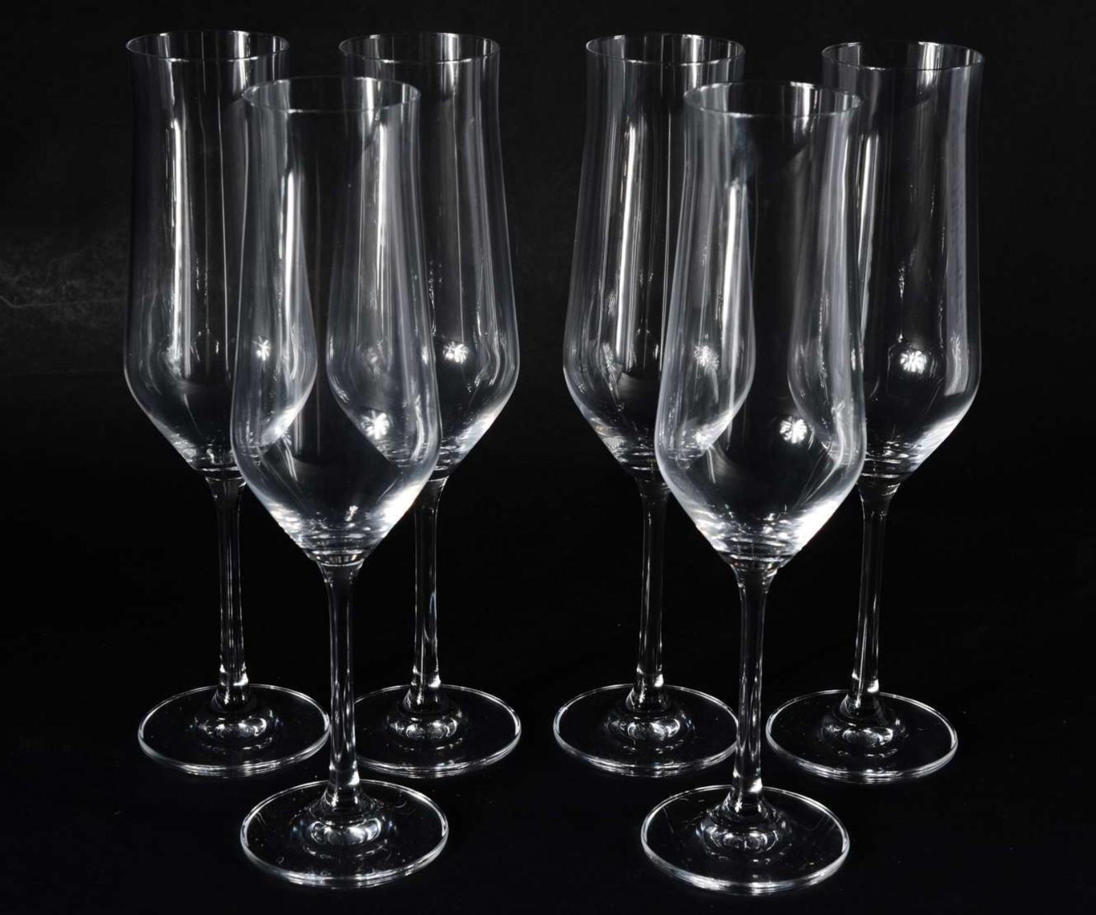 Seis flutes de cristal para champagne, 220 ml. - foto 2 de 2