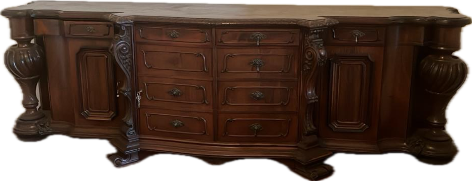 Mesa de jantar de jacarandá, tampo retangular com 3 tábuas extensoras... - foto 3 de 10