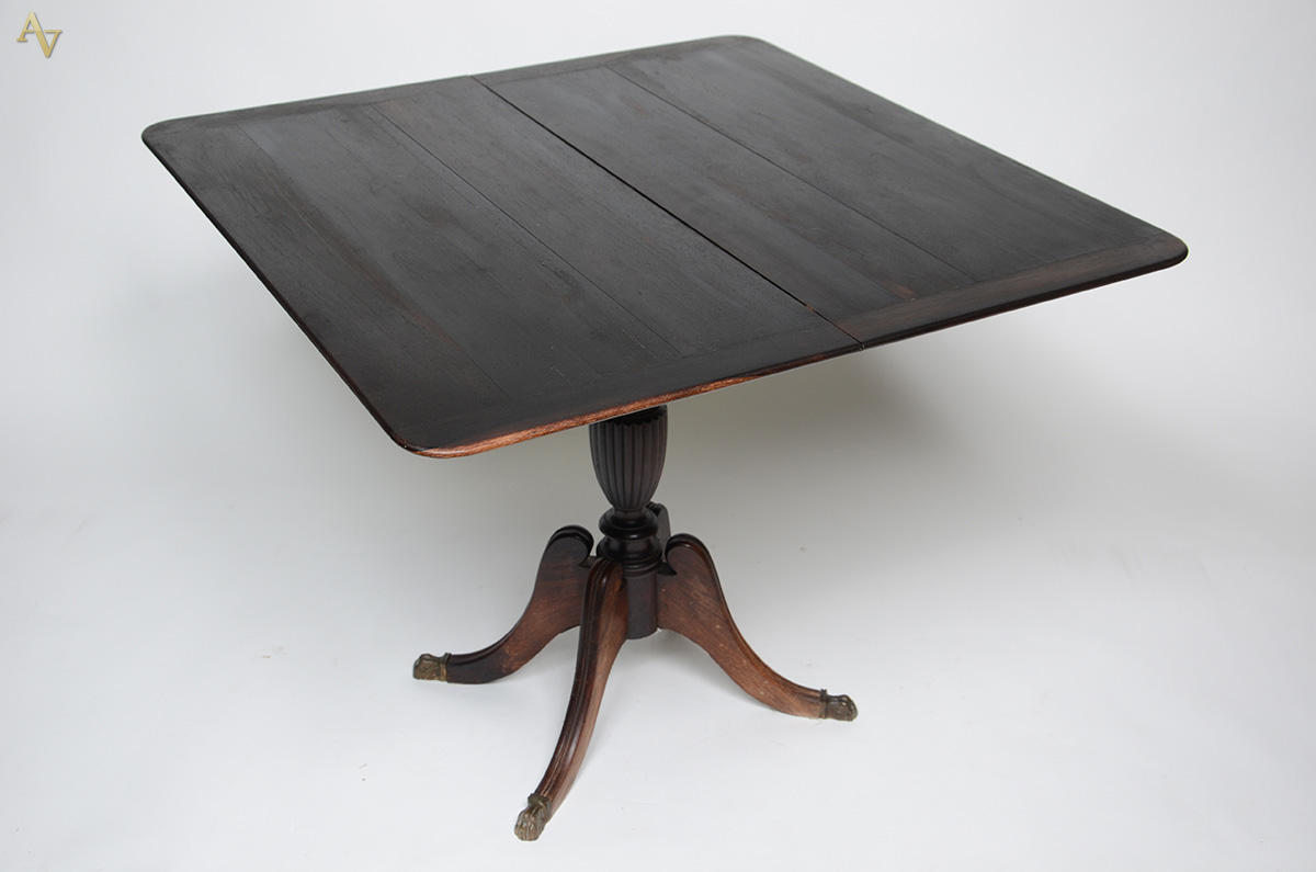 Mesa / console (tampo dobrável) de jacarandá maciço, uma gaveta... - foto 2 de 2