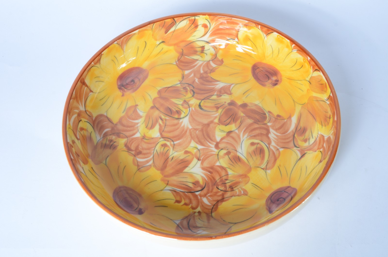 Serviço de chá de cerâmica com flores em tons de amarelo e laranja... - foto 3 de 9