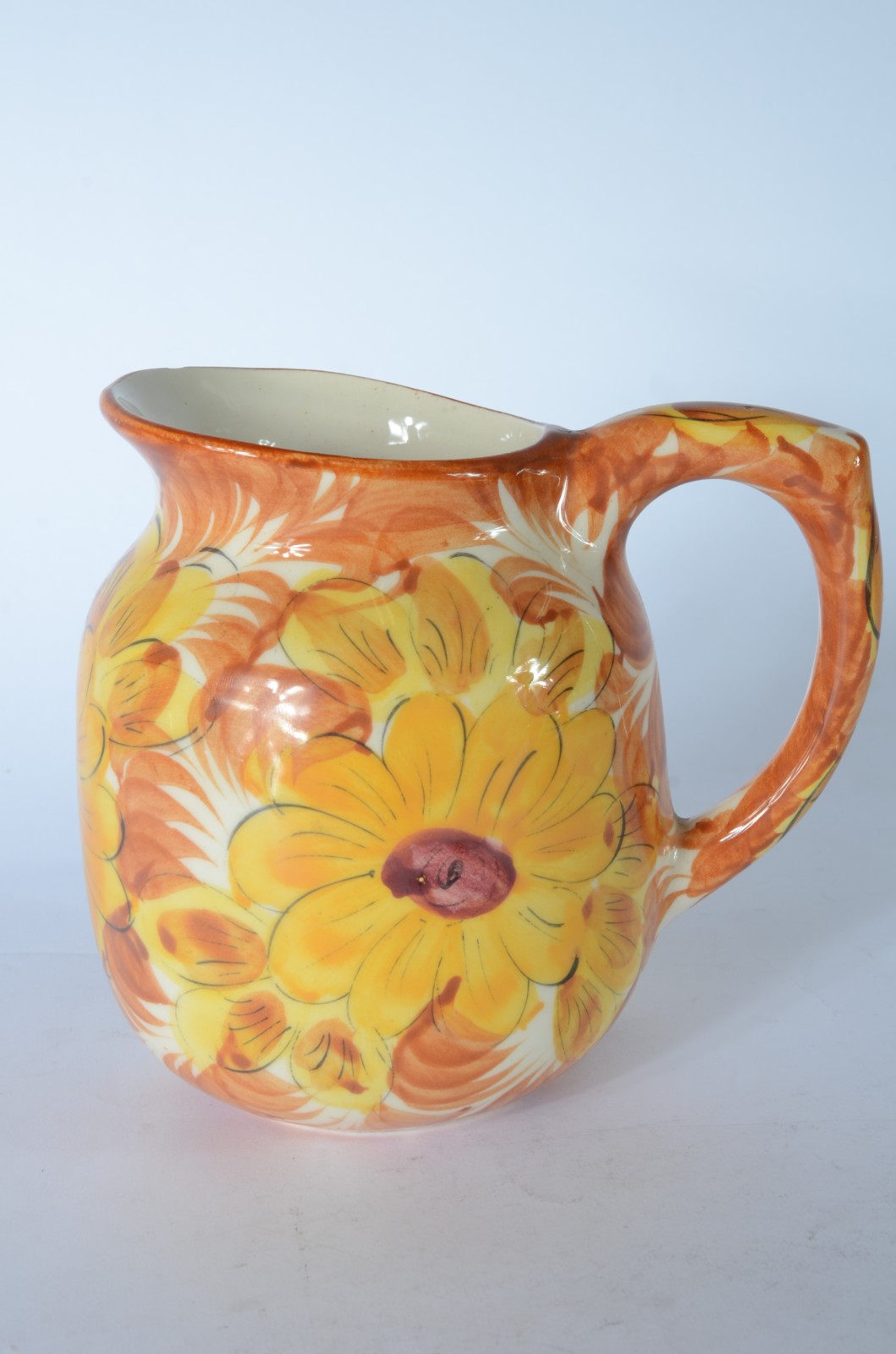Serviço de chá de cerâmica com flores em tons de amarelo e laranja... - foto 8 de 9