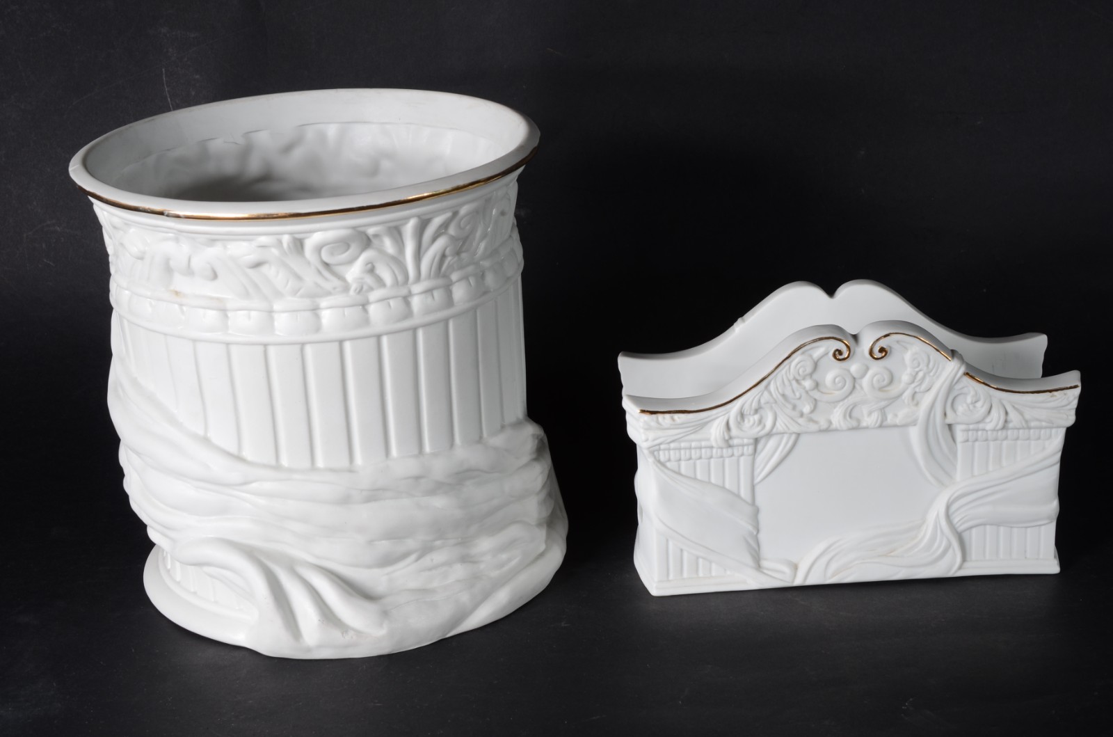 Conjunto com 2 peças para lavabo em pó de porcelana. - foto 1 de 7