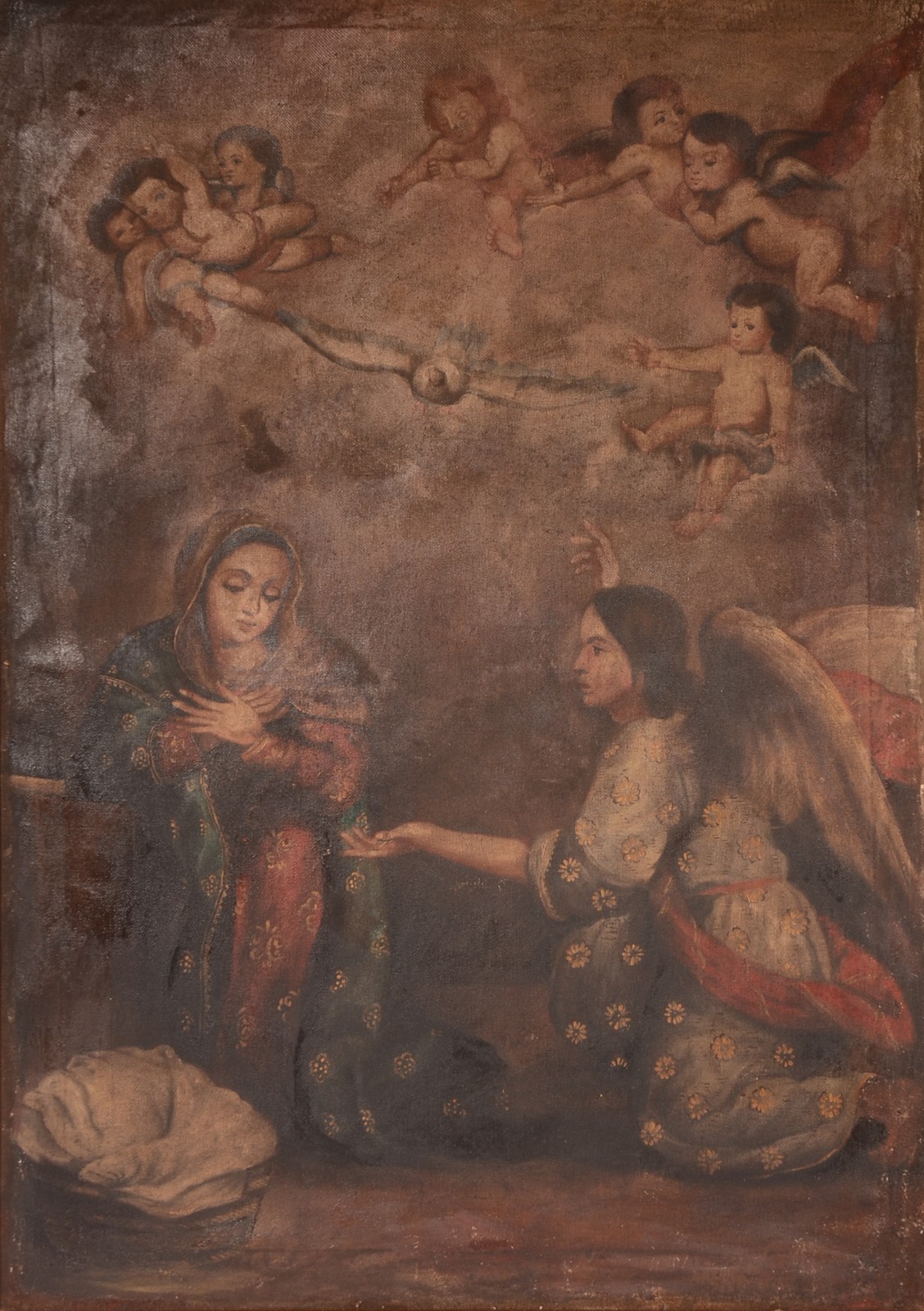 Escola Cusquenha (1538), Virgem Maria e Arcanjo - foto 1 de 5