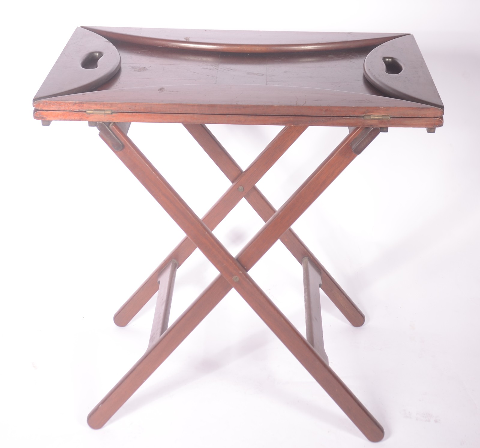 Mesa com abas de madeira nobre, apoio na forma de cavalete. Estilo... - foto 3 de 6