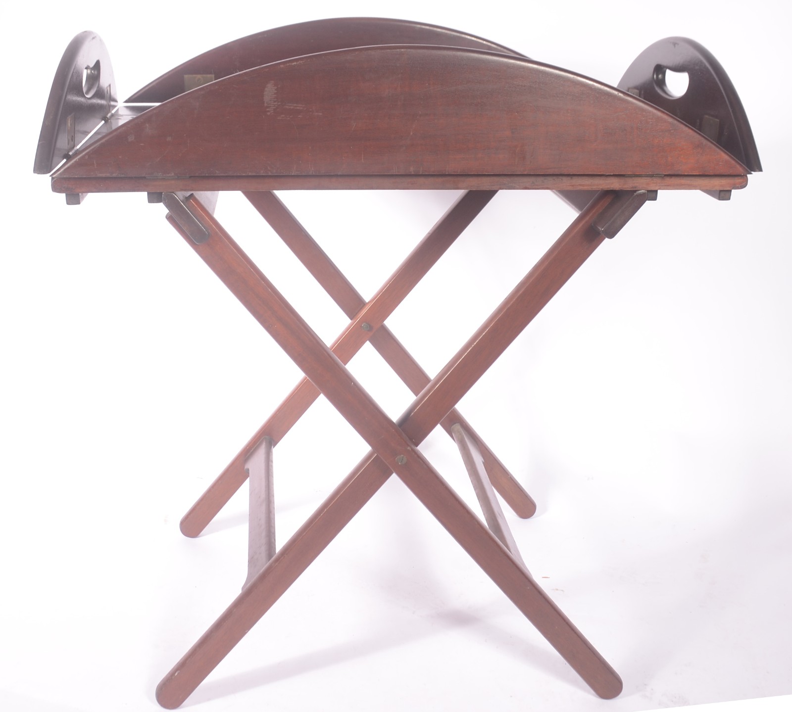 Mesa com abas de madeira nobre, apoio na forma de cavalete. Estilo... - foto 5 de 6
