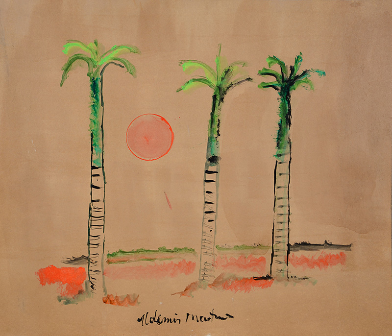ALDEMIR MARTINS (1922 - 2006) - Marinha com Coqueiros - ascse - 44 x... - foto 2 de 3