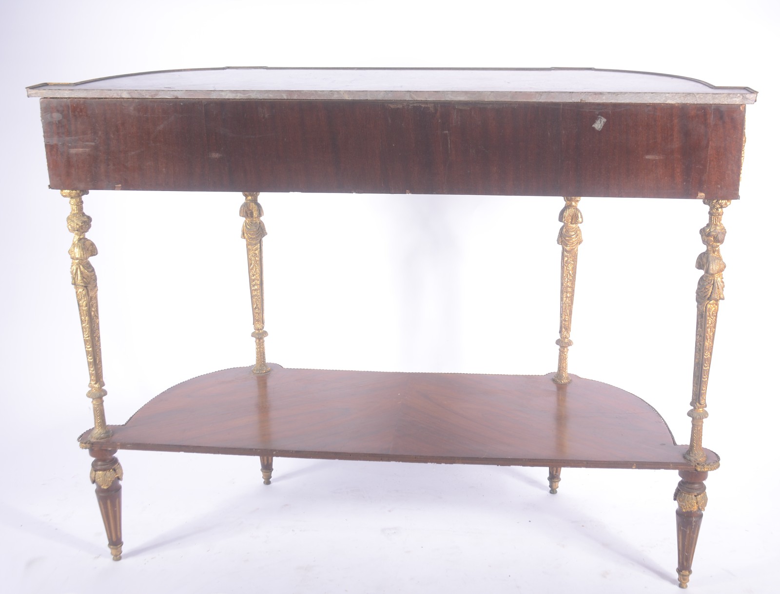Console de madeira nobre feitio semi bombé, estilo francês, uma... - foto 4 de 10