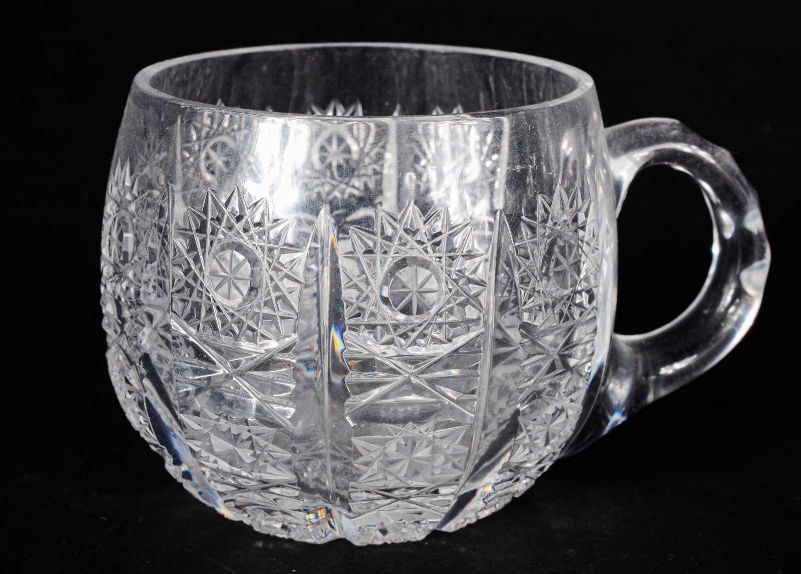 Conjunto de poncheira de cristal tcheco ricamente lapidado a mão, com... - foto 5 de 11