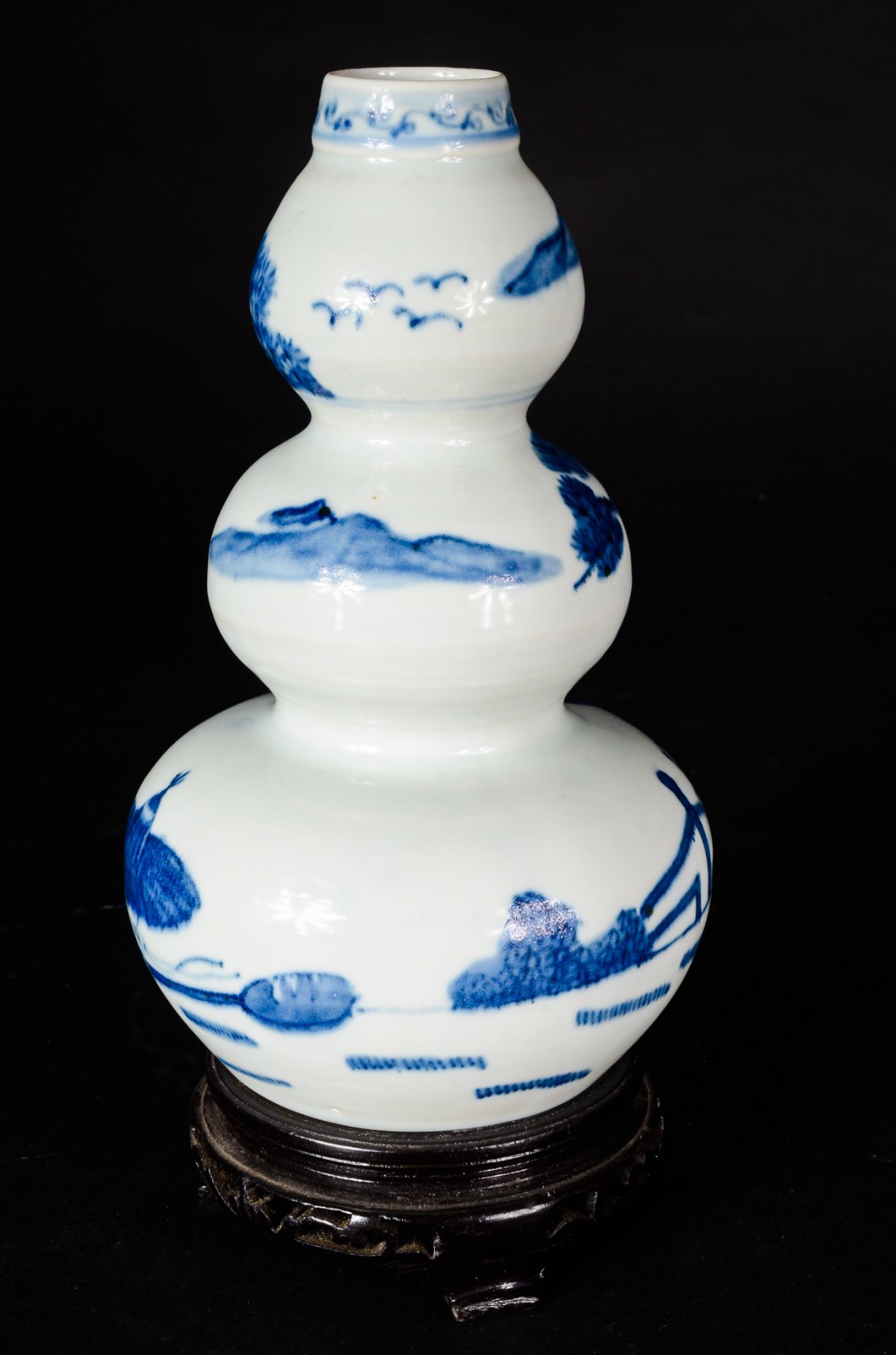 Vaso de porcelana chinesa moldada em gomos, decorada com figuras e... - foto 5 de 9