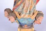 Nossa Senhora da Conceição - Escultura em madeira entalhada com policromia e douração. A figura está representada de pé em vulto perfeito de expressão graciosa com as mãos postas 