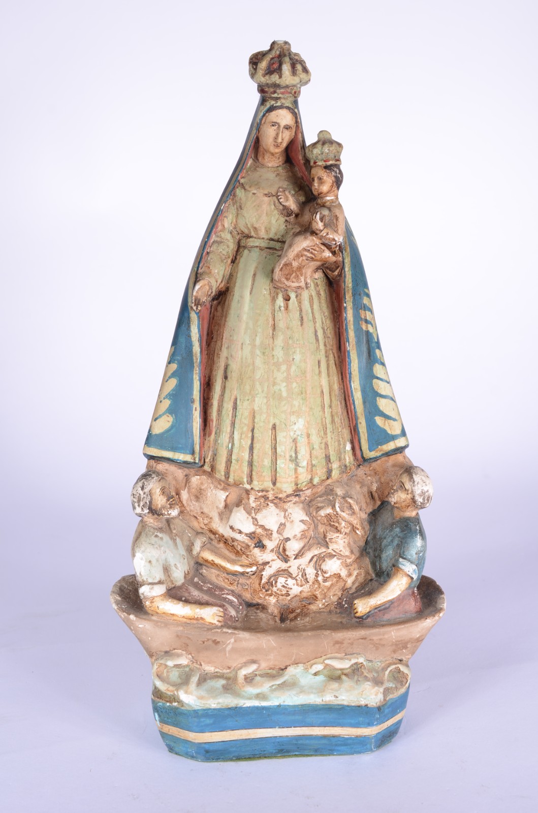 Nossa Senhora - Antiga imagem de gesso policromado. - foto 1 de 7