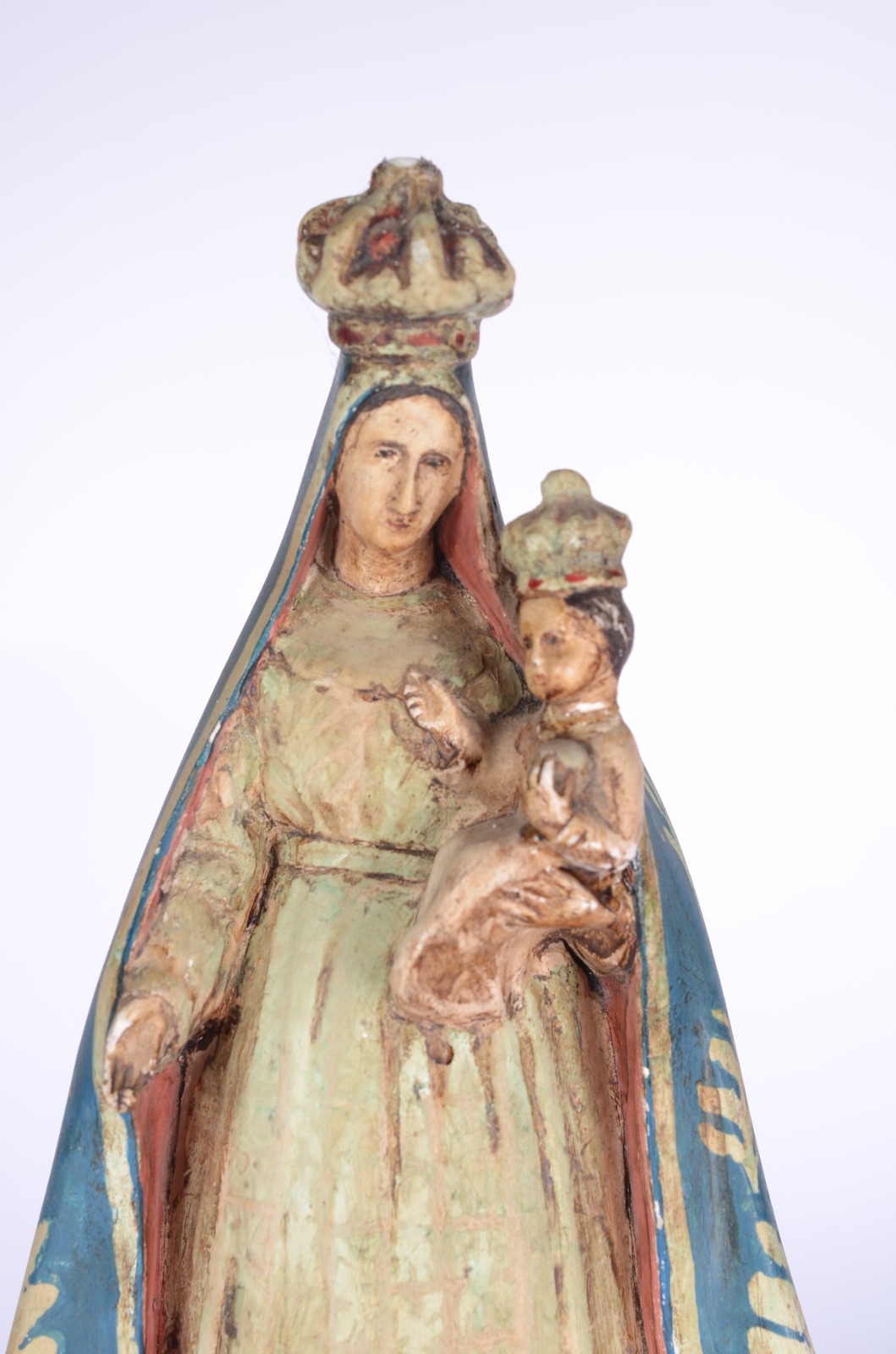 Nossa Senhora - Antiga imagem de gesso policromado. - foto 2 de 7