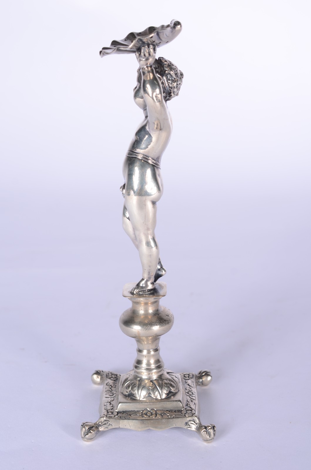 Paliteiro de prata de lei na forma de figura de "pucci" sobre... - foto 3 de 7
