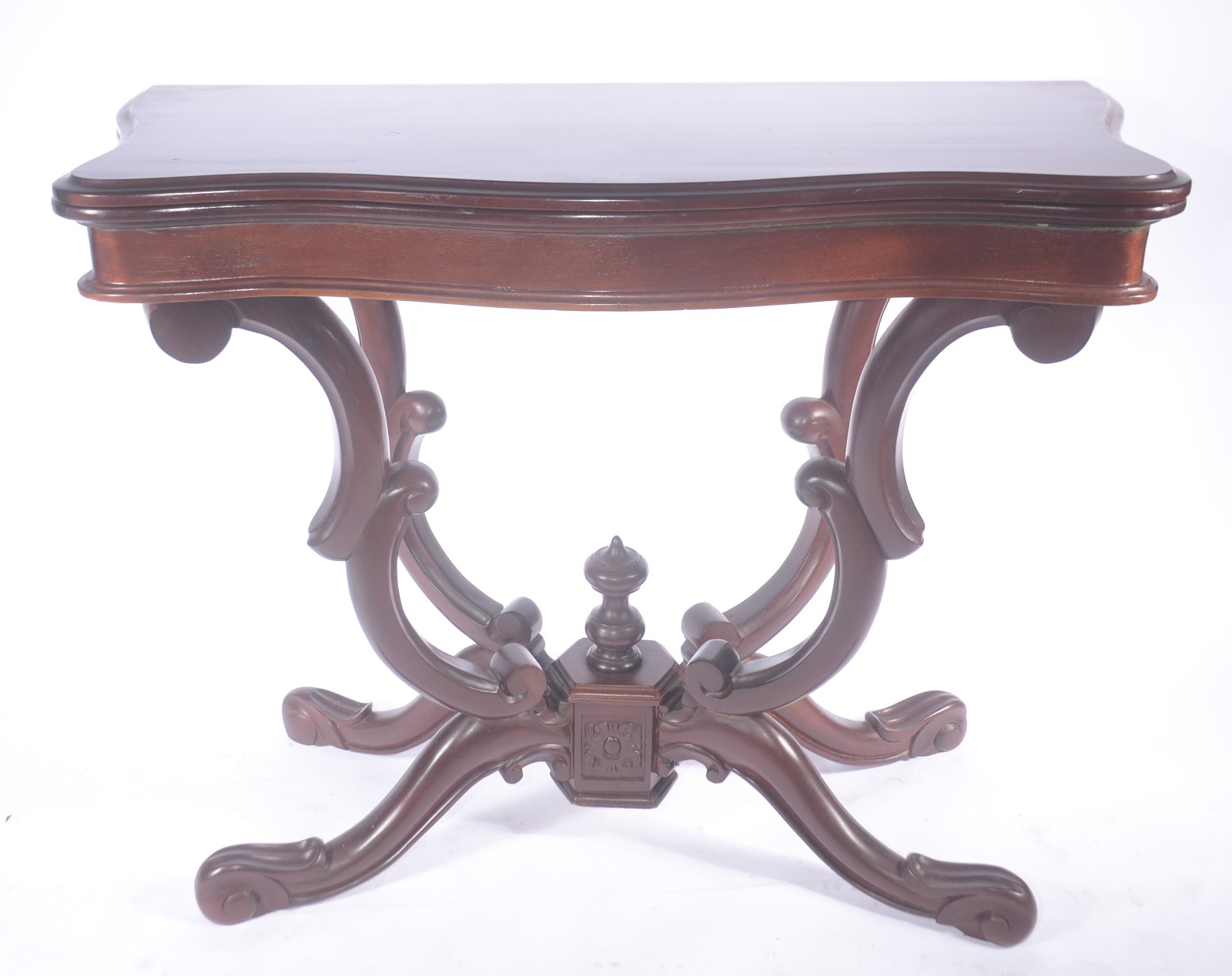 Elegante aparador/mesa de jogo de madeira nobre, tampo dobrável... - foto 2 de 11