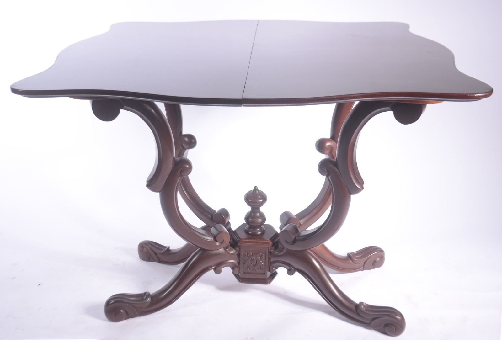 Elegante aparador/mesa de jogo de madeira nobre, tampo dobrável... - foto 4 de 11