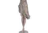 CLAIRE JEANNE ROBERTE COLINET (d'après), "Swayi... - Estatueta de bronze patinado representando "dançarina" sobre pedestal de mármore. Assinado. D'Après.<br><br>