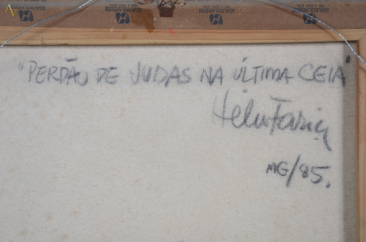 HELIO FARIA (1929) - Perdão de Judas na última ceia - ost - 40 x 60... - foto 4 de 4