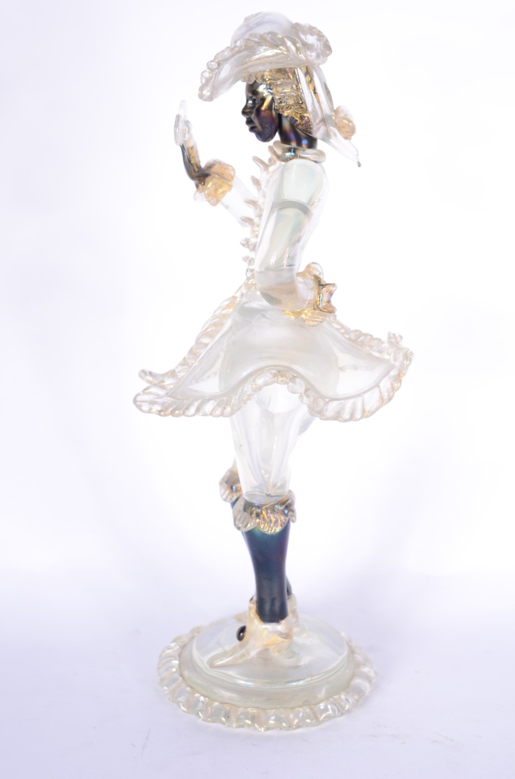 Escultura de murano representando figura masculina com pó de ouro... - foto 3 de 10