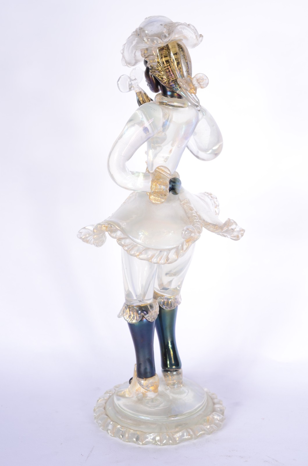 Escultura de murano representando figura masculina com pó de ouro... - foto 5 de 10