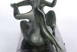 Alfredo Ceschiatti (1918-1989), As Banhistas - Escultura de bronze com base de mármore. Assinada. (Esta escultura em tamanho natural ornamenta o lago em frente ao "Palácio da Alvorada" em Brasília)