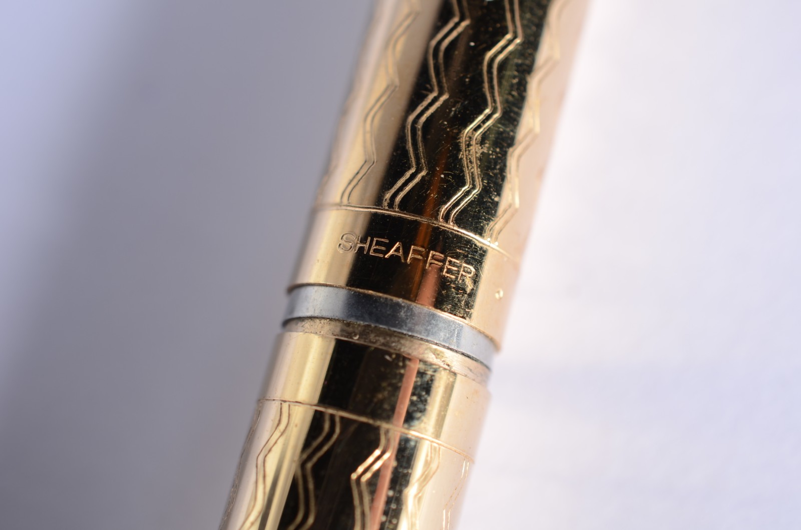 Caneta tinteiro com fina capa de ouro 18 k. (faltando o elo que liga... - foto 8 de 8