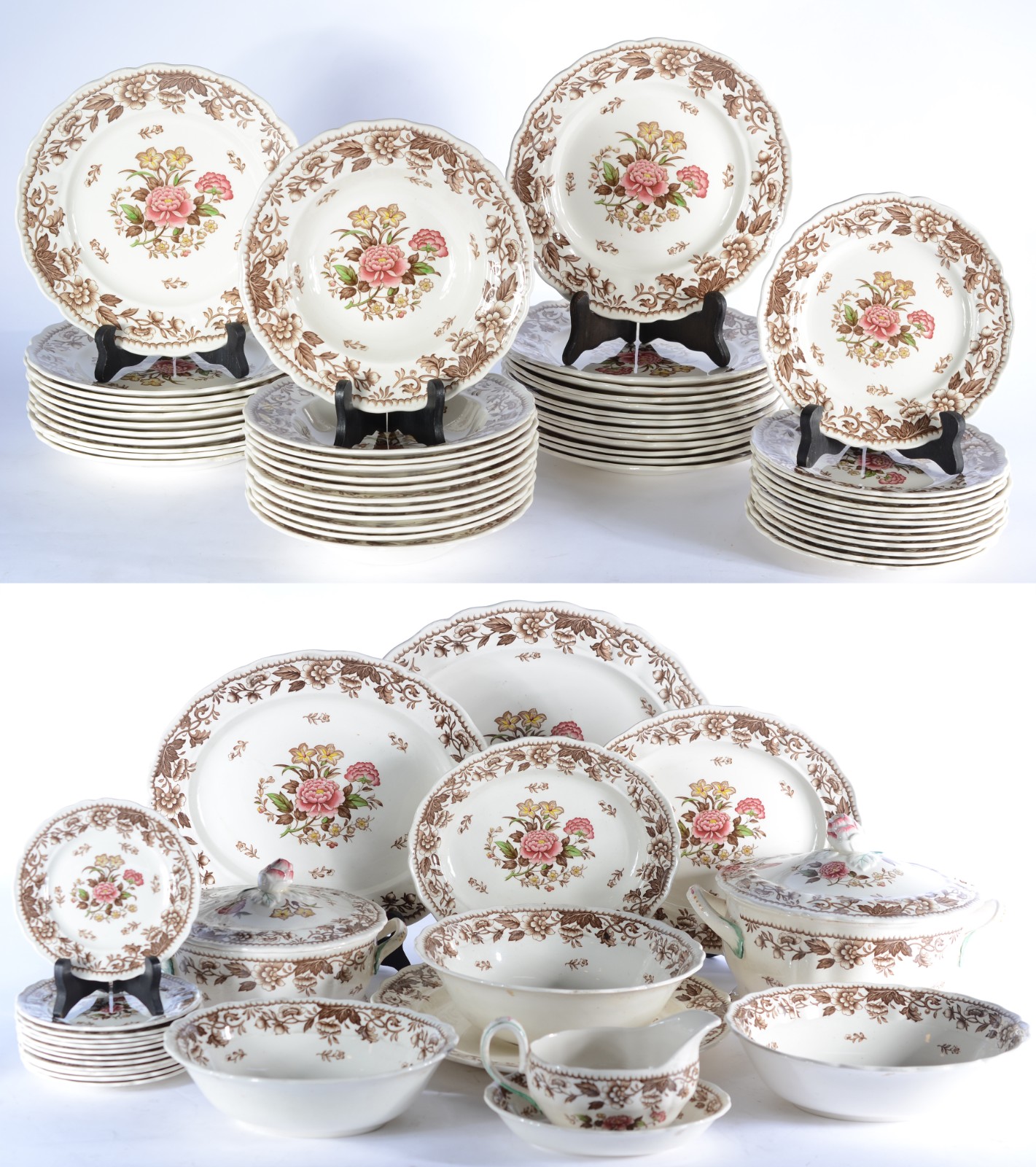 Aparelho de jantar de faiança inglesa Marlborough - "Royal Petal... - foto 1 de 10
