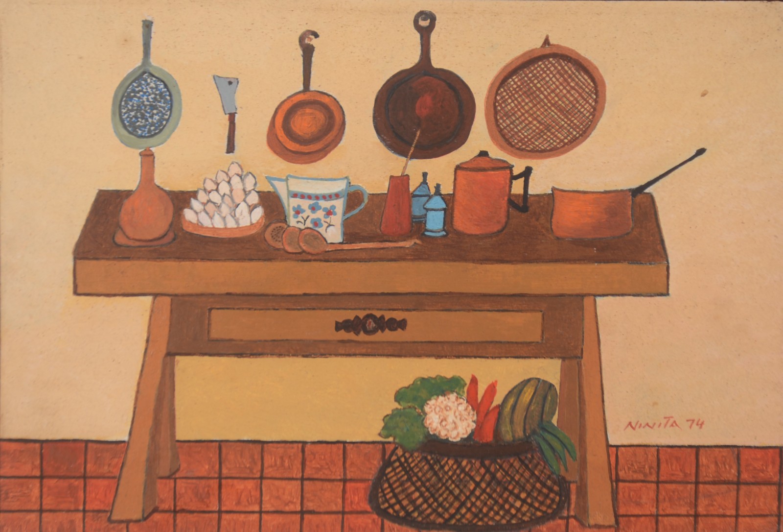 Ninita Moutinho (1914-1989), Mesa de Cozinha - foto 1 de 5